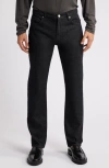 Frame Modern Slim Straight-leg Woven Trousers In Black