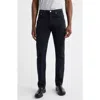 Frame Modern Straight Leg Five-pocket Twill Pants In Black