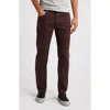 Frame Modern Straight Leg Five-pocket Twill Pants In Dark Burgundy
