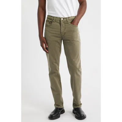 Frame Modern Straight Leg Five-pocket Twill Pants In Green