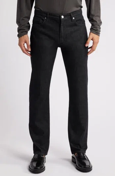Frame Modern Slim Straight-leg Woven Trousers In Black