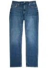 Frame Modern Straight-leg Jeans In Mid Blu