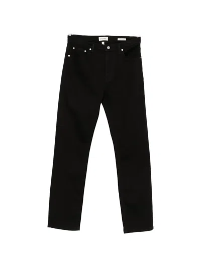 Frame Modern Straight Mid-rise Jeans In Black