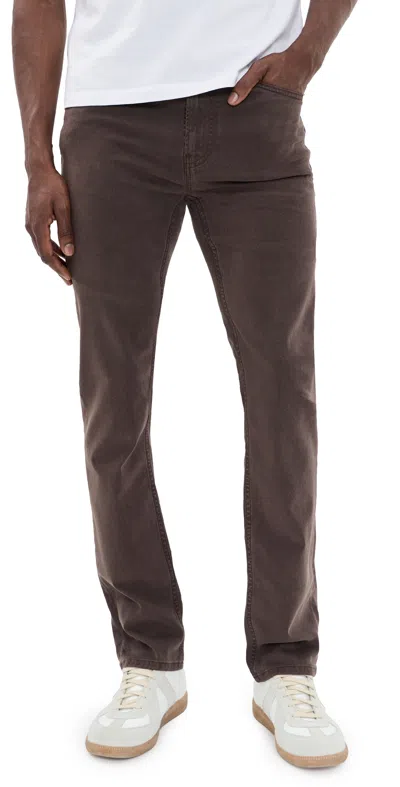 Frame Modern Straight Twill Jeans Dark Chocolate In Brown