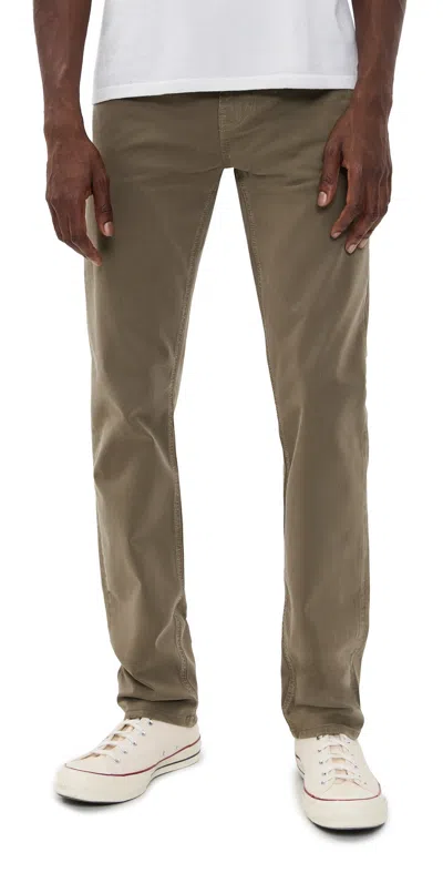 Frame Modern Straight Twill Jeans Old Sage In Green