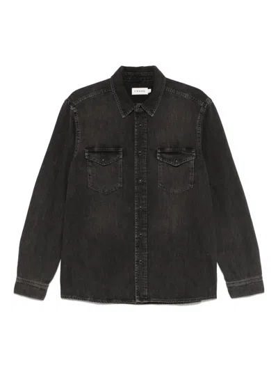 Frame Modern Western Shirt In Black