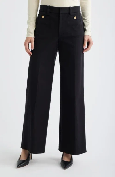 Frame Modernist High Waist Pocket Pants In Black