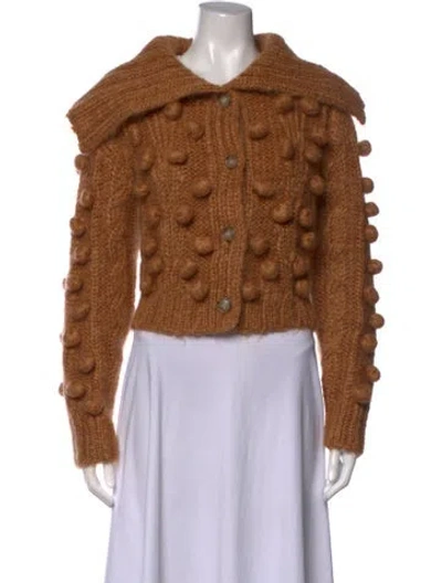 Pre-owned Frame Mohair Patterned Sweater In Brown