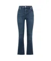 Frame The Pencil Cropped High-rise Slim-leg Jeans In Blue