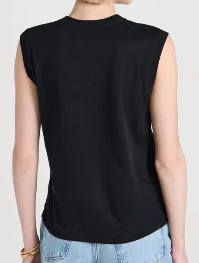 Frame Muscle Crew Tank In Black