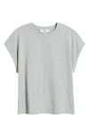 Frame Le Mid Rise Muscle Tee Cotton-jersey T-shirt In Heather Grey