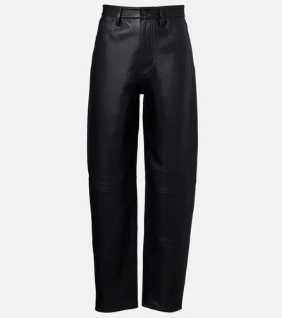 FRAME NEAT LEATHER STRAIGHT PANTS