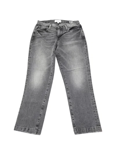 Pre-owned Frame Nouveau Straight Cropped Jeans In Gray