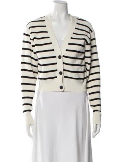 Pre-owned Frame Nylon Striped Sweater In Neutral