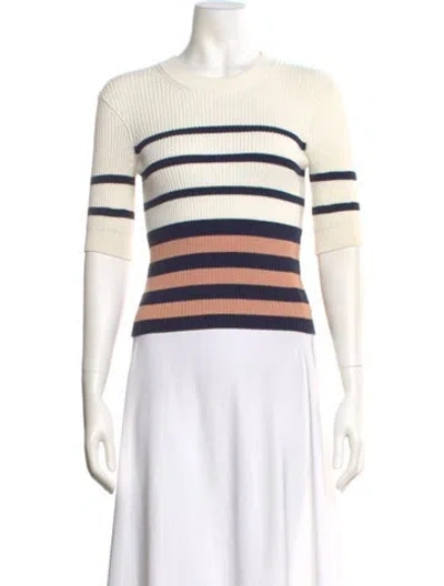 Pre-owned Frame Nylon Striped Top In White