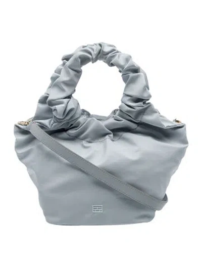 Pre-owned Frame Nylon Top Handle Bag In Blue