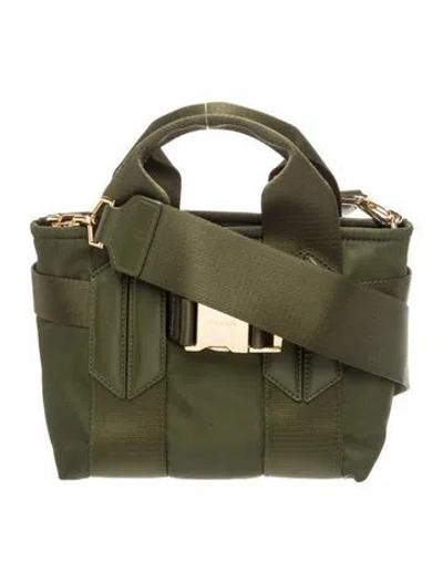 Pre-owned Frame Nylon Top Handle Bag In Green