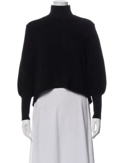 Pre-owned Frame Nylon Turtleneck Sweater In Black