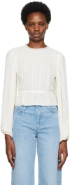 Frame Off-white Cutout Blouse In Off White