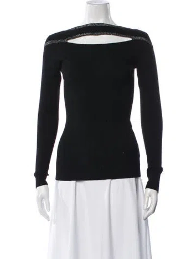 Pre-owned Frame Off-the-shoulder Sweater In Black