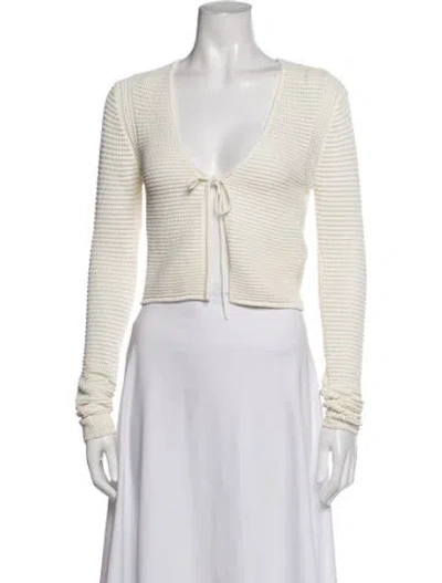 Pre-owned Frame Open Front Sweater In Neutrals