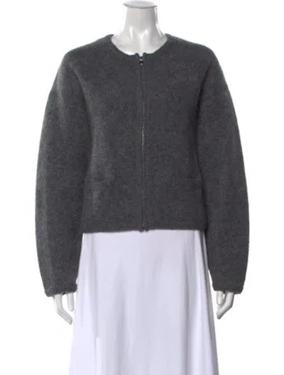 Pre-owned Frame Open Front Sweater W/ Tags In Grey