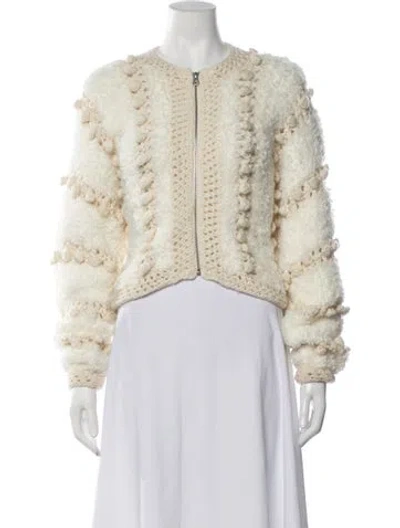 Pre-owned Frame Open Front Sweater W/ Tags In Neutrals