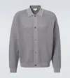 Frame Open-knit Cardigan In Gray