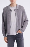 Frame Open Stitch Cardigan In Gray