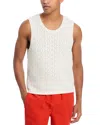 Frame Open Stitch Tank In White