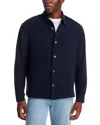 Frame Open Weave Long Sleeve Button Down Shirt In Dark Navy In Blue