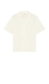 Frame Open Weave Shirt In 奶油色