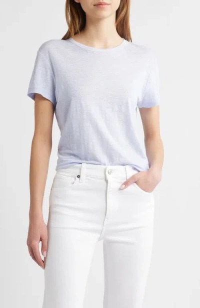 Frame Organic Linen Baby Tee In Light Chambray
