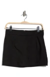 Frame Organic Linen Blend Miniskirt In Black
