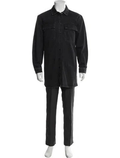 Pre-owned Frame Overcoat In Black