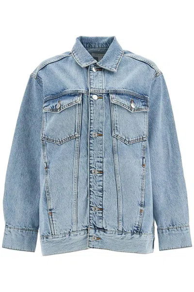 Frame Oversized Denim Jacket For In Blue