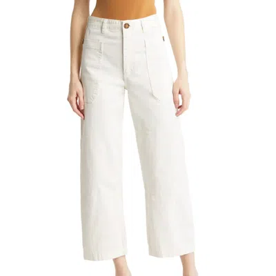 Frame Oversized Pocket Utility Pant In Blanc In White