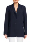 FRAME OVERSIZED RAW EDGE BLAZER IN NAVY