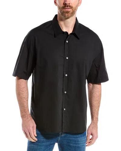Frame Denim Oversized Shirt In Black