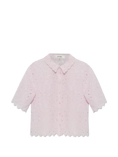 Frame Paisley Eyelet Shirt In Pink