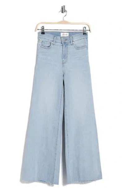 Frame Palazzo Crop Cutoff Jeans In Blue