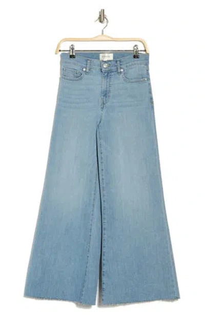 Frame Palazzo Crop Cutoff Jeans In Wilson Raw After