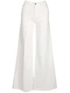 Frame Le High Super Flared Leg Jeans In White