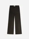 Frame Palazzo Velvet Jeans In Panthera In Black