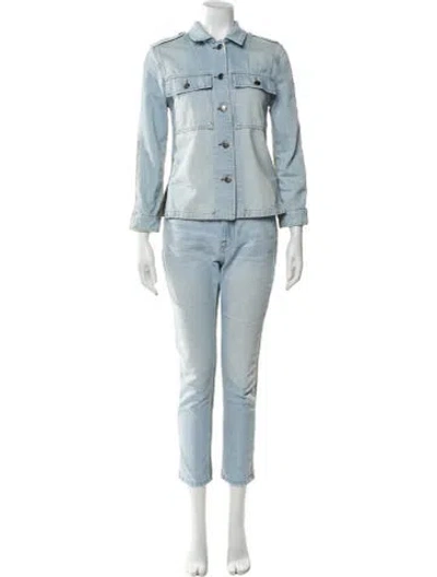 Pre-owned Frame Pant Set In Blue