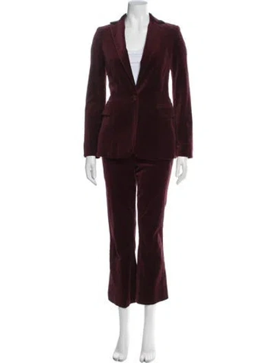 Pre-owned Frame Pant Set In Burgundy