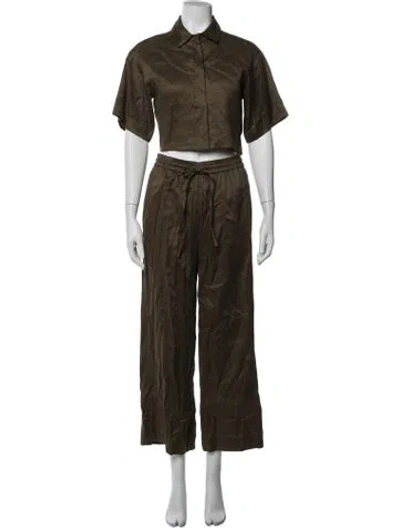 Pre-owned Frame Pant Set In Green