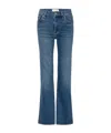 Frame Faded-effect Flared-leg Jeans In Blue