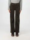 Frame Womens Espresso Cropped Flare Velvet Trousers In Grün