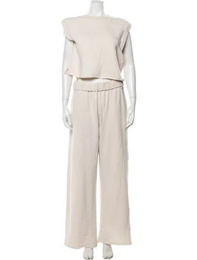 Pre-owned Frame Pantsuit In Neutral